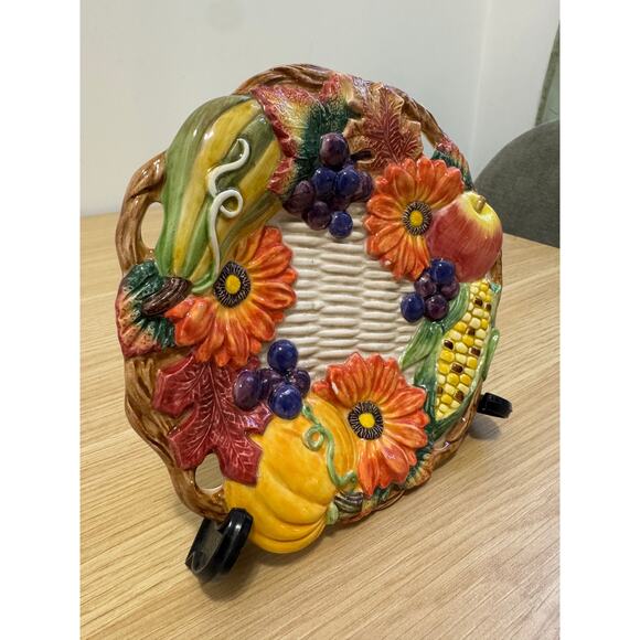 Fitz and Floyd Autumn Bounty Plate VINTAGE - Picture 2 of 6